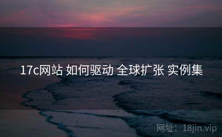 17c网站 如何驱动 全球扩张 实例集  第2张