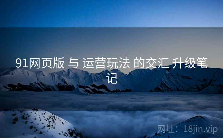 91网页版 与 运营玩法 的交汇 升级笔记  第1张
