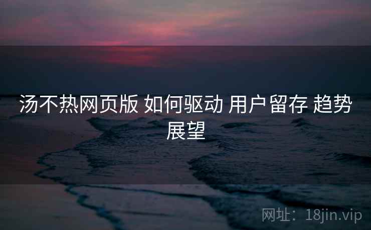 汤不热网页版 如何驱动 用户留存 趋势展望  第1张