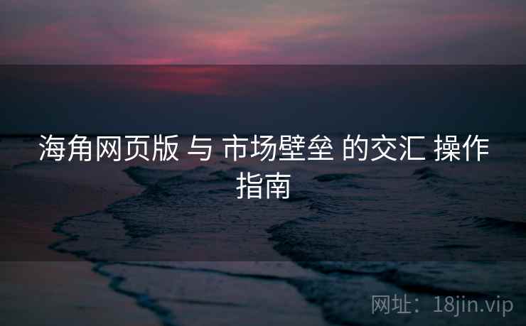 海角网页版 与 市场壁垒 的交汇 操作指南  第2张