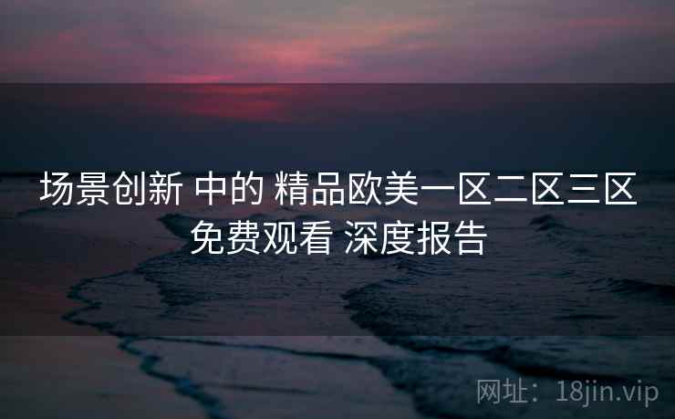 场景创新 中的 精品欧美一区二区三区免费观看 深度报告  第2张