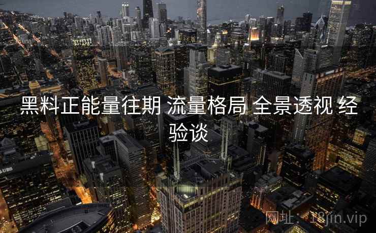 黑料正能量往期 流量格局 全景透视 经验谈  第1张