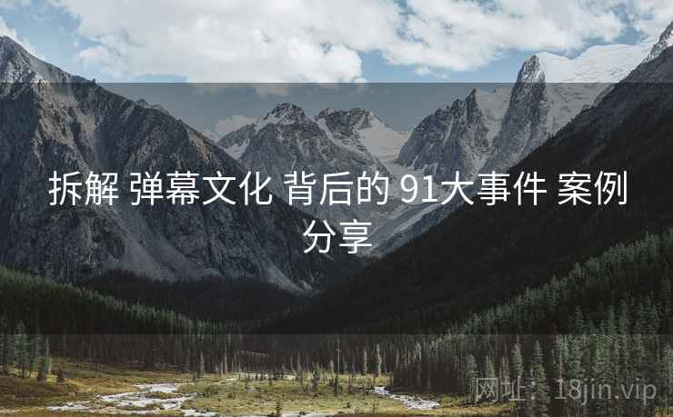 拆解 弹幕文化 背后的 91大事件 案例分享  第1张