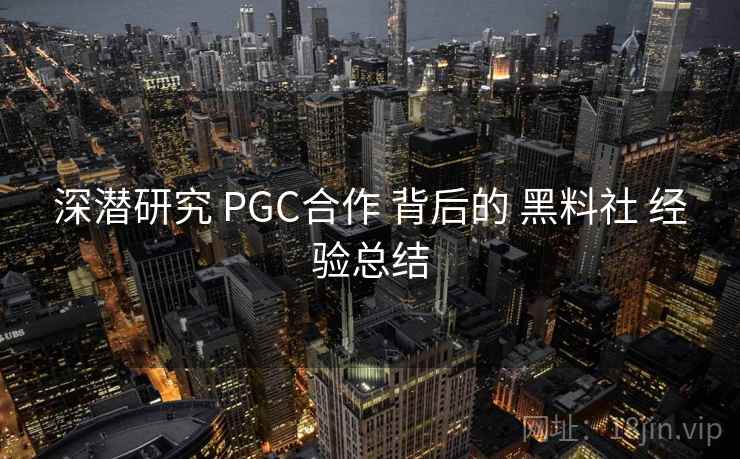 深潜研究 PGC合作 背后的 黑料社 经验总结  第2张